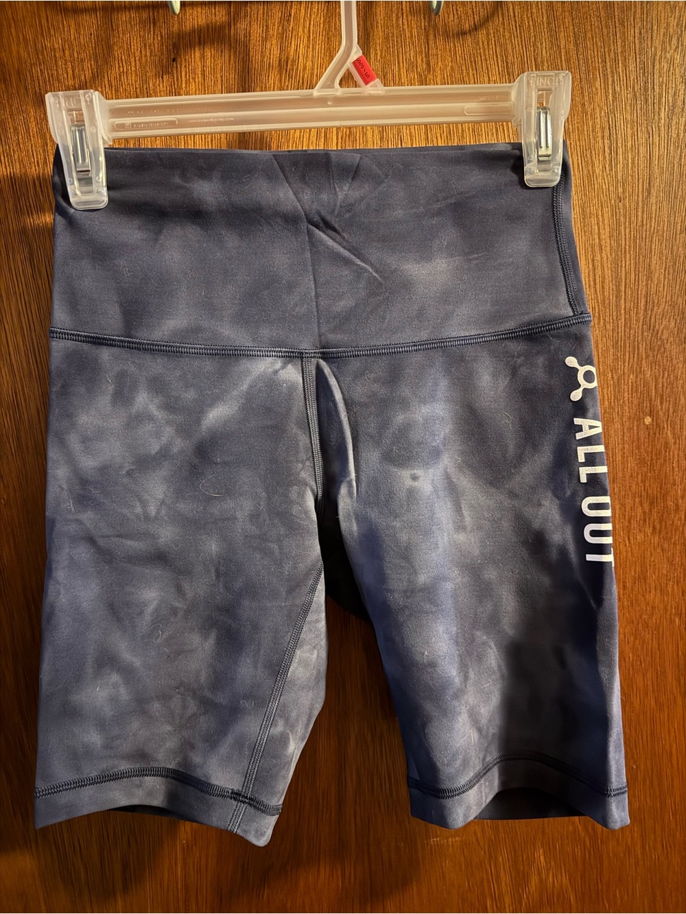 Lululemon Blue Tie-Dye High-Rise Bike Shorts - Orangetheory Collab